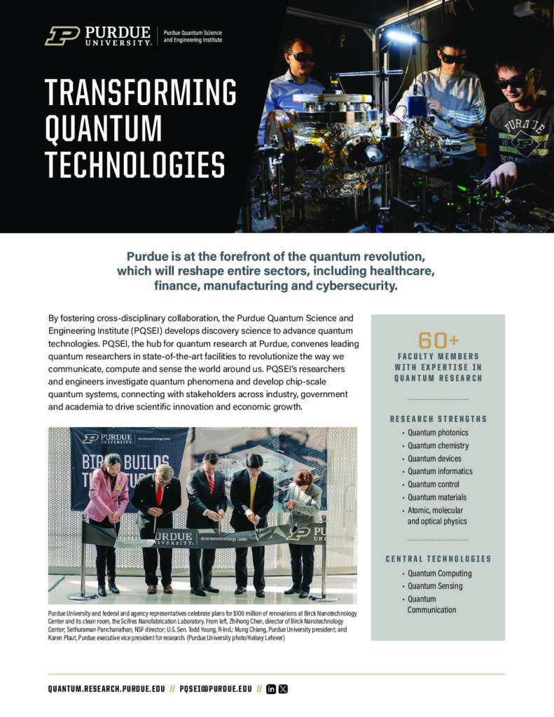Purdue Quantum Science and Engineering Institute (PQSEI) one-pager (PDF)